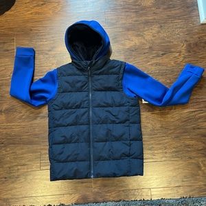 NWT Boys Coat hoodie hybrid front-zip jacket Old Navy 14/16 XL